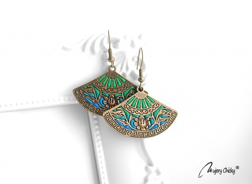 Cercei Evantai Safir