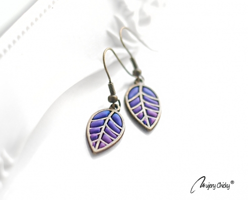 Cercei Frunza Lavander