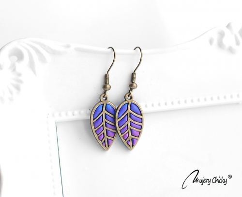 Cercei Frunza Lavander