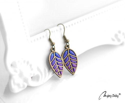 Cercei Frunza Lavander