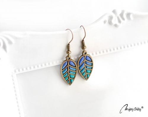 Cercei Frunza Royal Blue