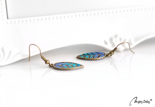 Cercei Frunza Royal Blue