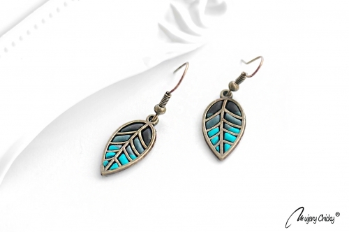 Cercei Frunza Turquoise