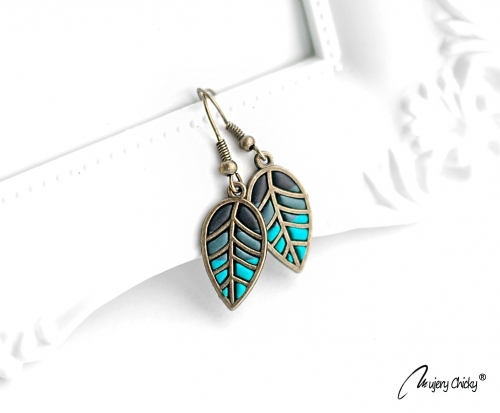 Cercei Frunza Turquoise