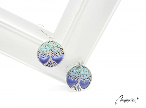 Cercei Tree of life Argintiu - Midnight