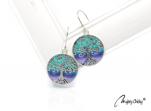 Cercei Tree of life Argintiu - Vivid 