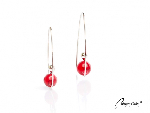 Cercei Bubble Coral Rosu