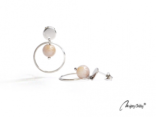 Cercei Circle cu Jad