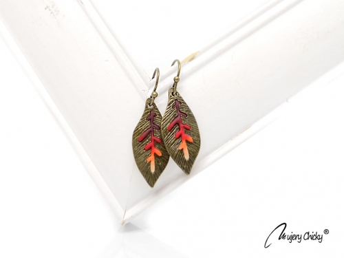 Cercei Frunza stilizata  - Flame