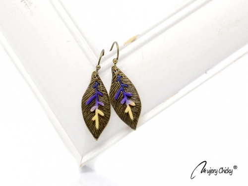 Cercei Frunza stilizata - Aster