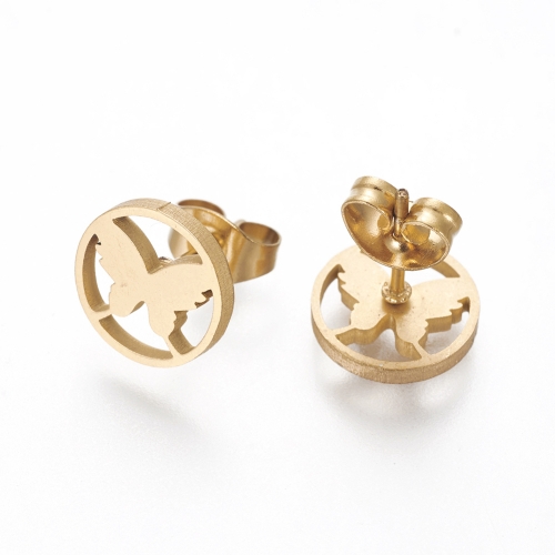 Cercei Fluture auriu