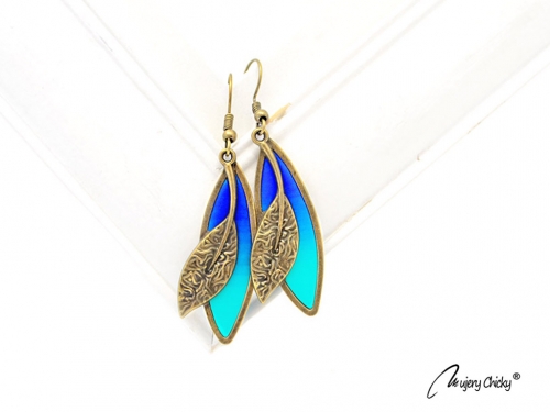 Cercei Frunza Dubla - Brilliant