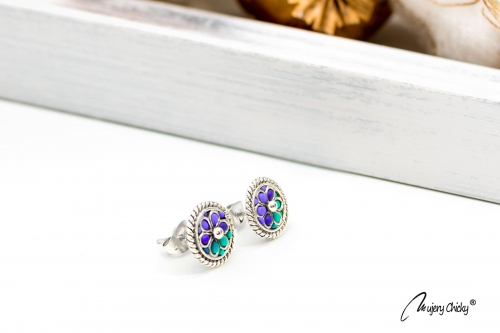 Cercei Floricica Silver - Vivid