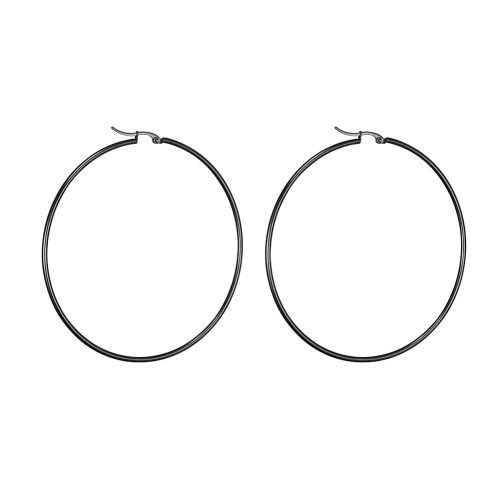 Cercei Hoop - Negru