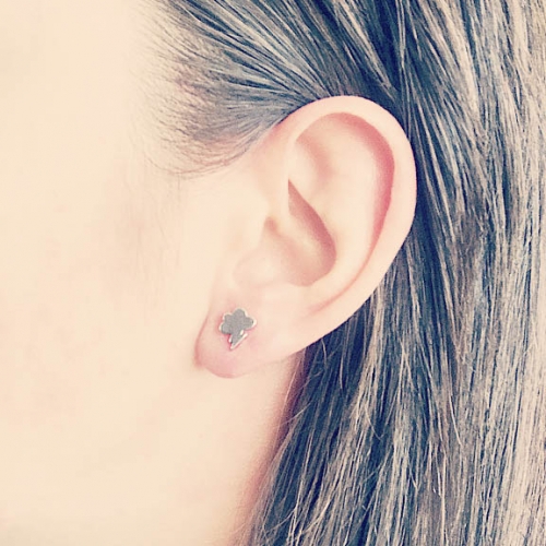 Cercei Nor cu fulger si picatura de ploaie