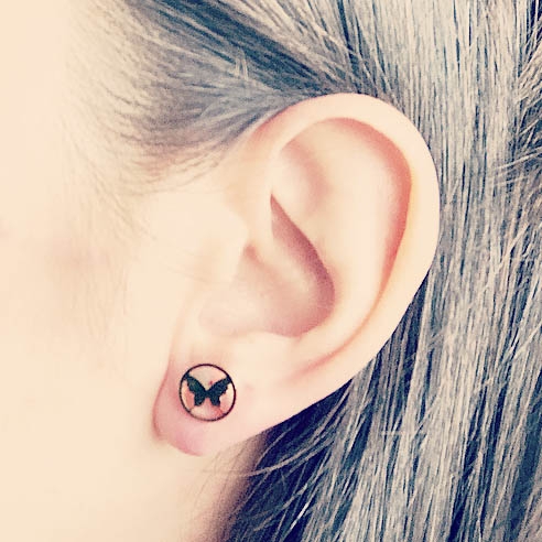 Cercei Fluture auriu