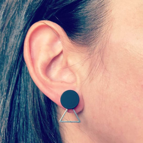 Cercei Black Mini me Triunghi