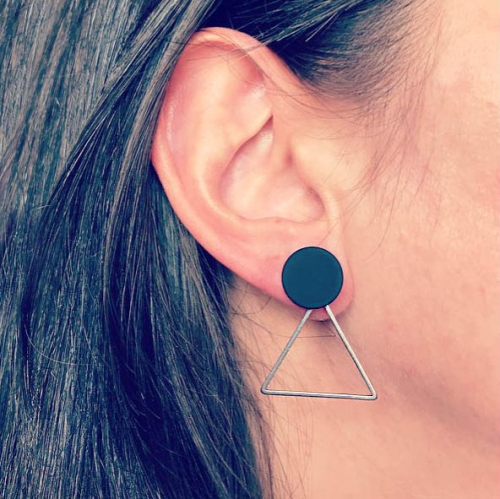 Cercei Black Mini me Triunghi