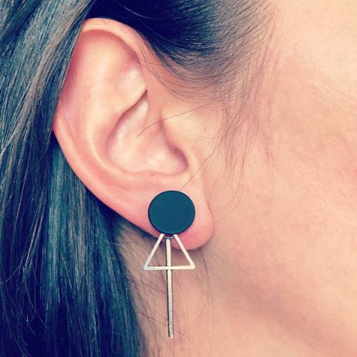 Cercei Black Section Triunghi