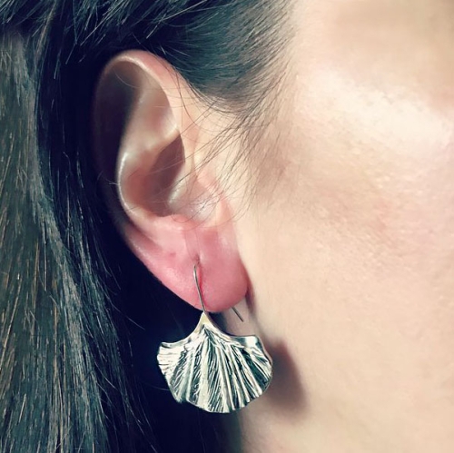 Cercei Ginkgo Argintiu