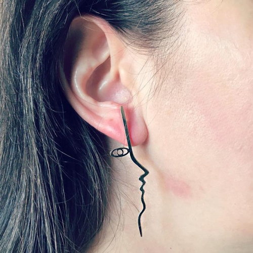 Cercei Face Argintiu