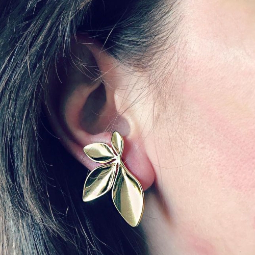 Cercei Petalora Argintiu