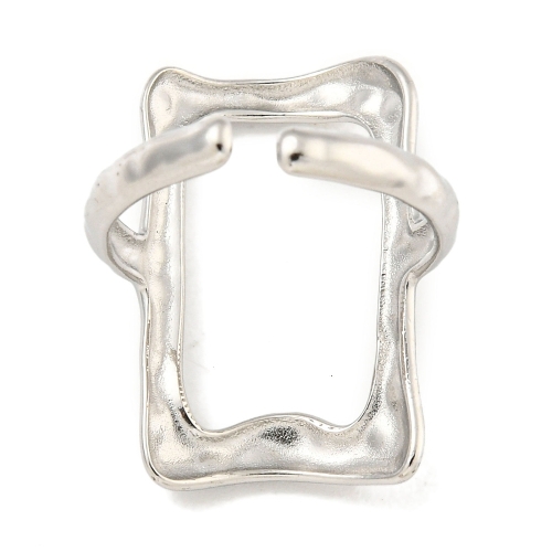 Inel Rectangular Argintiu