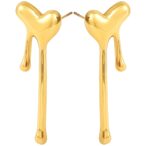 Cercei Melted Heart Auriu