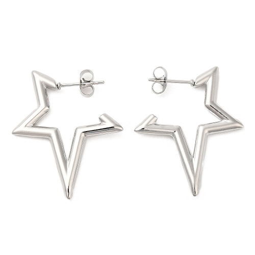 Cercei Stea  Argintiu