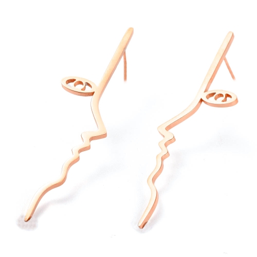 Cercei Face Auriu Rose