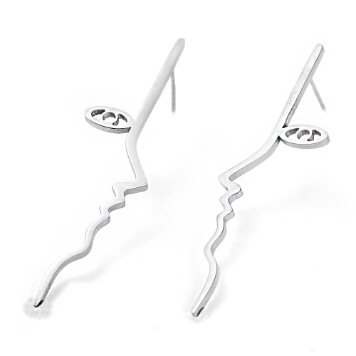 Cercei Face Argintiu