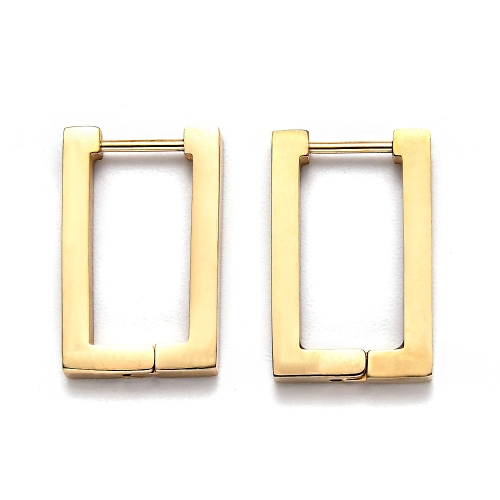 Cercei Huggie Hoop Dreptunghi Auriu