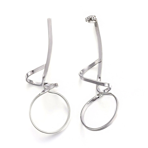 Cercei Twist Argintiu