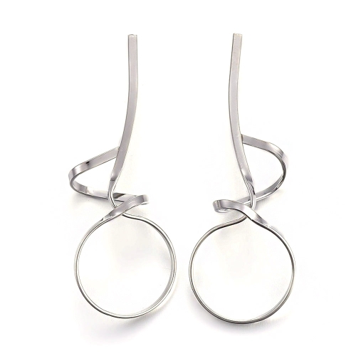 Cercei Twist Argintiu