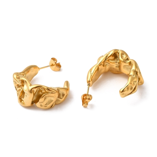 Cercei Creponat Auriu