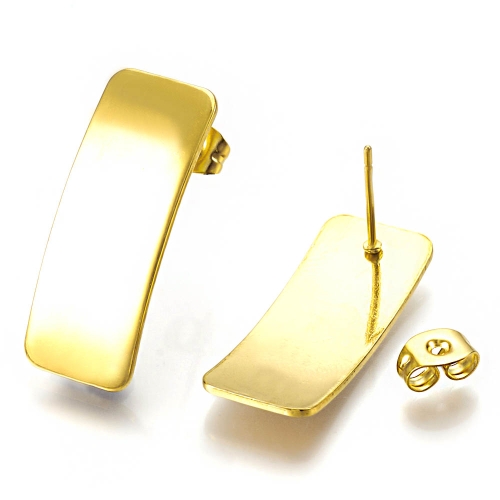 Cercei Curved Line Auriu