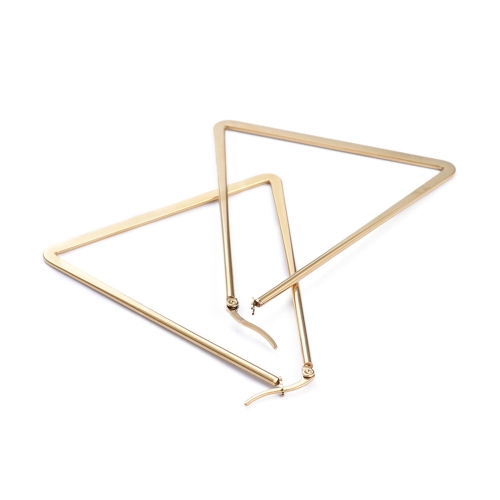 Cercei Hoop Triangle Auriu