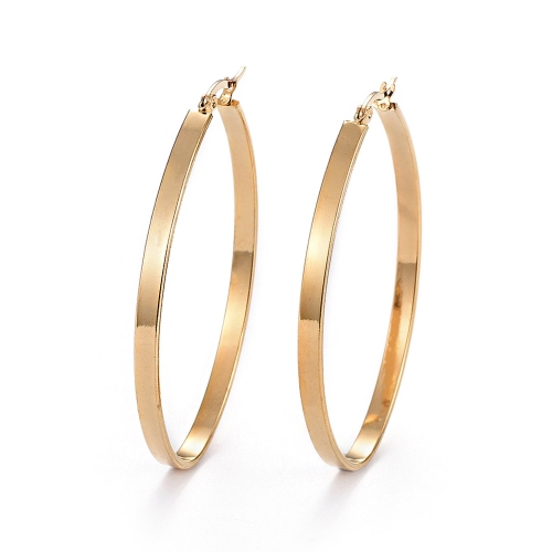 Cercei Hoop Oval Auriu