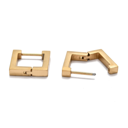 Cercei Huggie Hoop Patrat Auriu