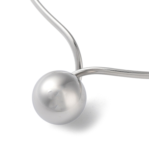 Colier Rigid Ball Argintiu