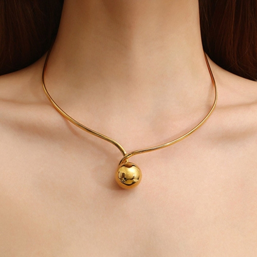 Colier Rigid Ball Auriu
