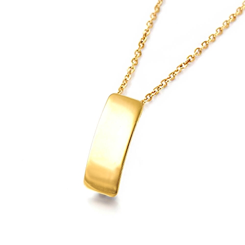 Colier Curved Line Auriu