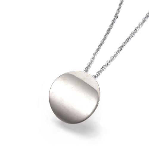 Colier Disc Argintiu