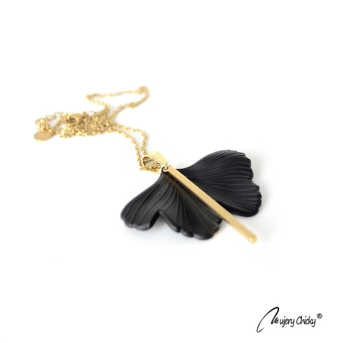 Colier Ginkgo Section Auriu