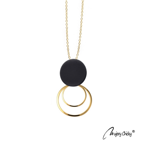 Set  Black Circles  Auriu