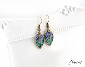 Cercei Frunza Royal Blue