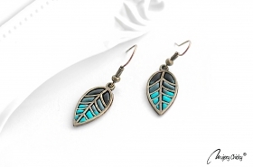 Cercei Frunza Turquoise