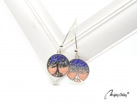 Cercei Tree of life Argintiu - Pale Sunset