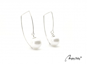 Cercei Floating Perla din sticla