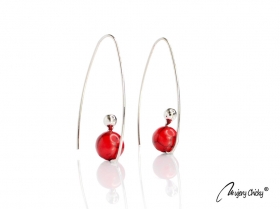 Cercei Bubble Coral Rosu